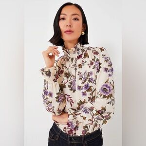 NWT Tuckernuck Chantilly Vine Sadie Top (size L, cream)